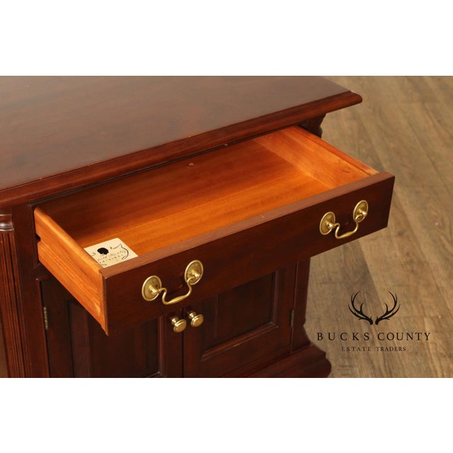 Stickley Chippendale Style Vintage Cherry Nightstand For Sale - Image 11 of 15