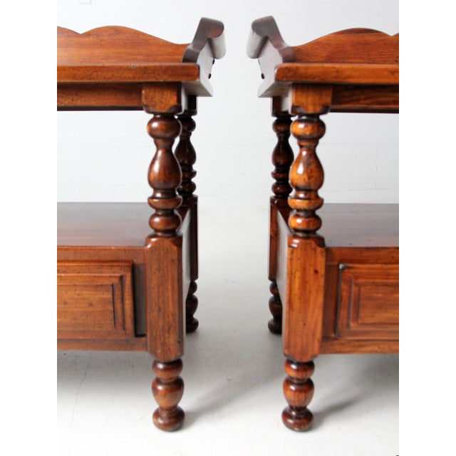 Vintage Colonial Revival End Tables Pair For Sale - Image 14 of 15