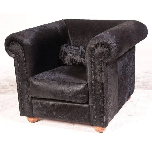 Large 80s swingin' oversized pony armchair...comfy.