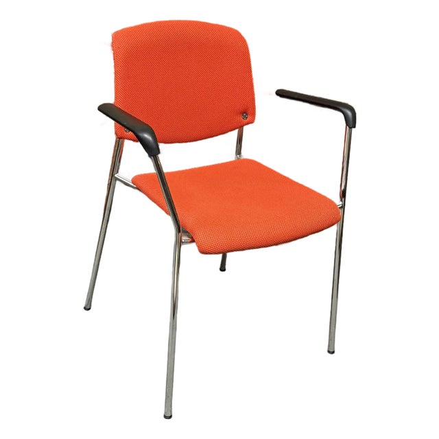 Hightower Modernist Stackable Arm Chair, Orange For Sale