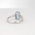 2020s 14k White Gold Ring With Octagon Aquamarine and Diamonds For Sale - Image 5 of 18