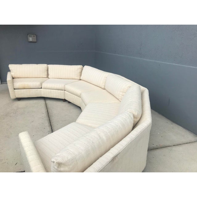 Wood Selig Mid Century Modern Semi-Circle Sectional Sofa For Sale - Image 7 of 13