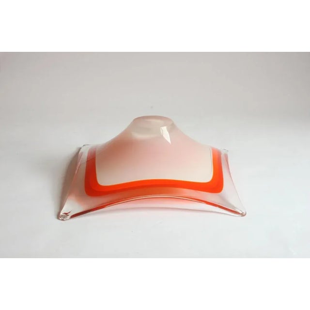 Orange Murano Glass Centrepiece Bowl, Italy, 1970s For Sale - Image 4 of 10