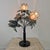 Hollywood Regency Five-Light Lotus Flower Table Lamp in Smoked Glass, 1980s For Sale - Image 9 of 18