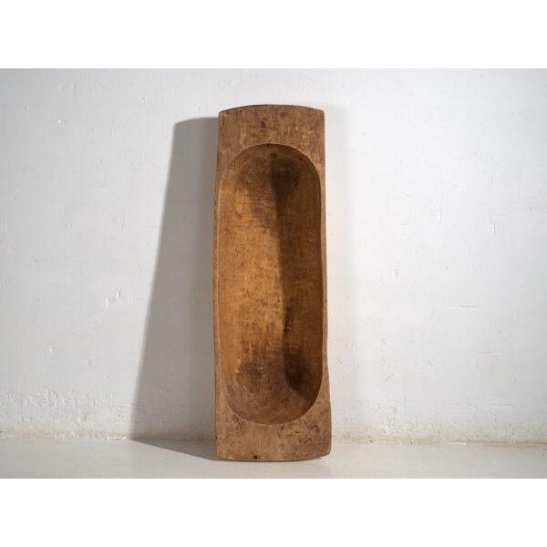 Brown Antique Carved Wooden Bowl For Sale - Image 8 of 10