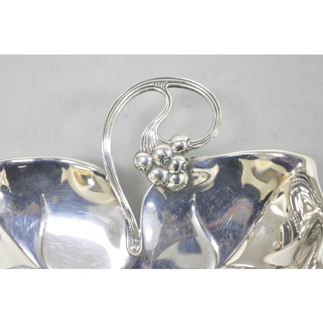 Late 20th Century Vintage WMF Germany Small Silver Plated Maple Leaf 9" Trinket Candy Dish Bowl For Sale - Image 5 of 12