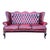 Maroon English High-Back Chesterfield Sofa with Queen Anne Legs in Burgundy Leather, 1980s For Sale - Image 8 of 8