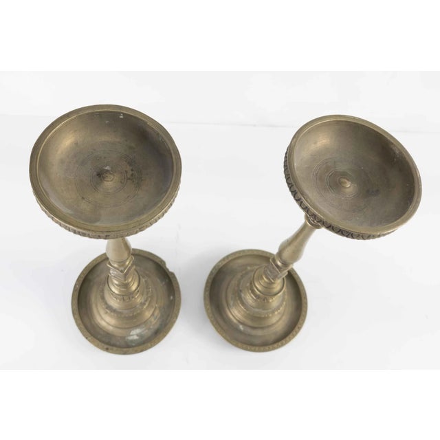 18th Century Pair of Indian or Chinese Paktong Candle Holders For Sale - Image 5 of 13