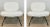 White Mid-Century Modern Style White Faux Angora Slipper Chairs Pair For Sale - Image 8 of 8