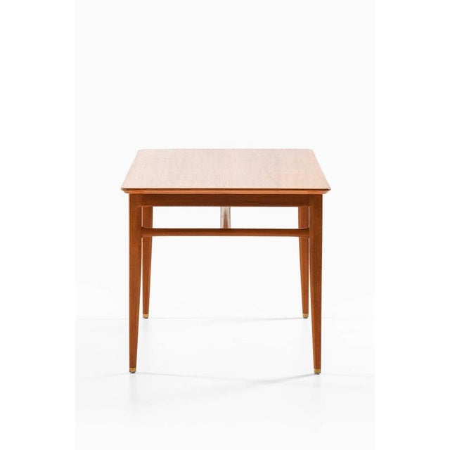 Scandinavian Modern Desk in Brass and Teak attributed to Axel Larsson, 1959 For Sale - Image 9 of 14