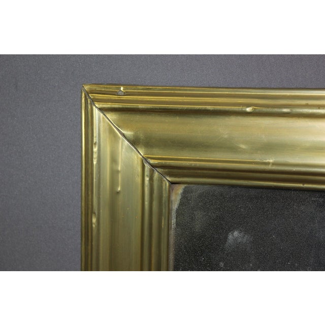 Brass and Mercury Bistro Mirror, 19th Century For Sale - Image 9 of 14