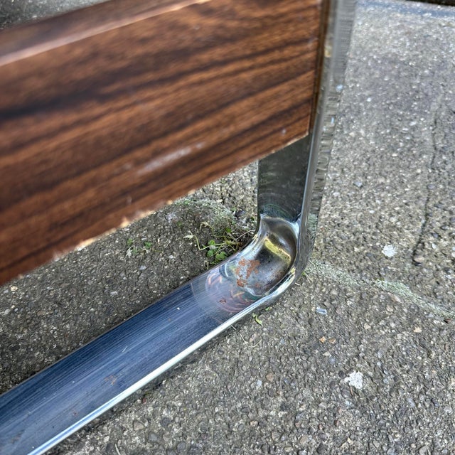 Milo Baughman Style Glider Chair Mid-Century Modern For Sale - Image 11 of 12