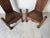Wood Antique Spanish Gothic Revival Carved Wood Throne Chairs – A Pair/ Sold For Sale - Image 7 of 12