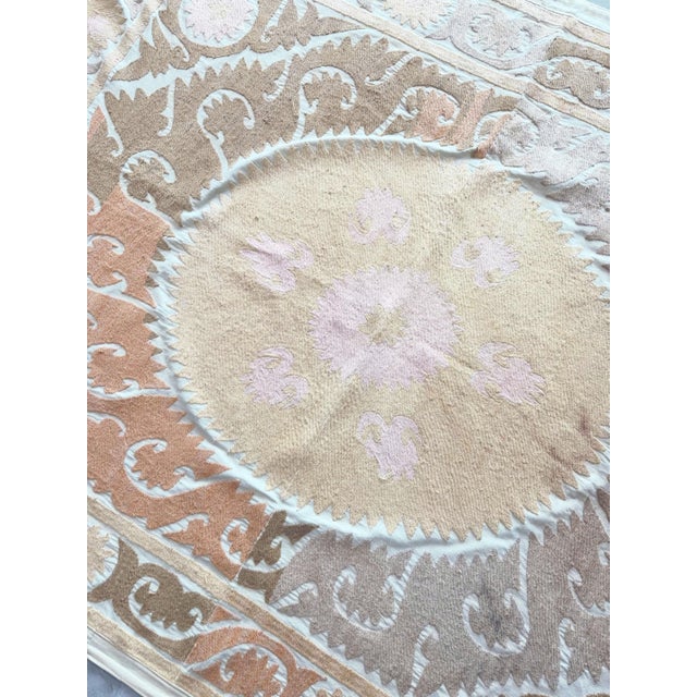 Asian Suzani Embroidered Wall Hanging For Sale - Image 4 of 7