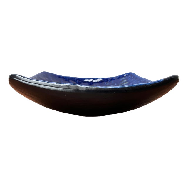 Mid-Century Brutalist Fat Lava Pottery Bowl, 1960s For Sale