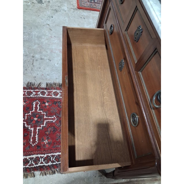 Brass Mid 20th Century Louis XVI Mahogany Commode For Sale - Image 8 of 9