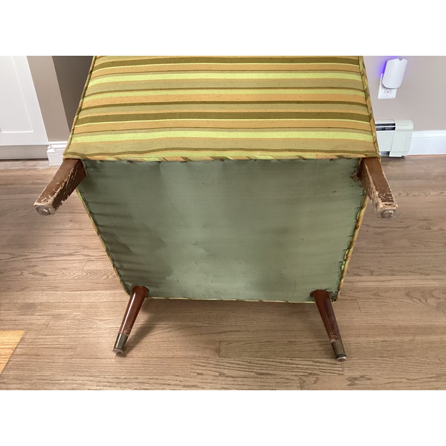 1960s Pair of Midcentury Modern Slipper Upholstered Chairs For Sale - Image 9 of 17