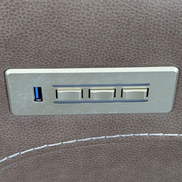 Brown Flexsteel Carter 3-Seat Power Reclining Sofa - Brown Leather, Modern Comfort For Sale - Image 8 of 10