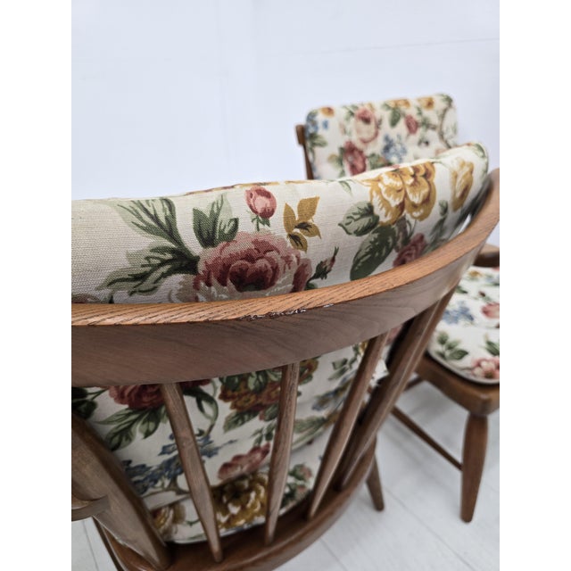Mid-Century Modern Lounge Chairs with Floral Fabric by Anna-Lülja Praun, Austria, 1950s, Set of 3 For Sale - Image 11 of 18