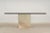 1970s Matched Italian Travertine & Glass Dining Suite | Pedestal Dining Table + Coffee Table, c.1970s For Sale - Image 5 of 18