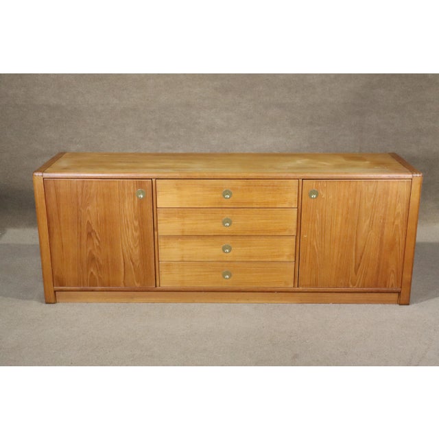 Wood Mid 20th Century Mid-Century Vintage D-Scan “Captain” Credenza For Sale - Image 7 of 7