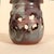 Vintage Sculptural Studio Pottery Pierced Ceramic Vessel Candle Holder With Organic Drip Glaze For Sale - Image 12 of 18