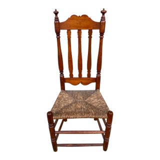 Antique New England Bannister-Back Side Chair, New England, Circa 1750's For Sale
