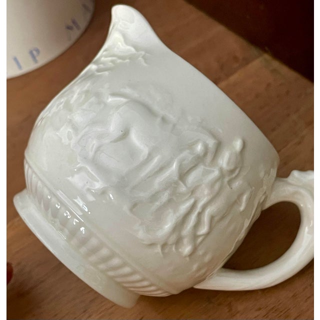 Mid 20th Century Wedgewood Devonshire Off-White Embossed Classical Hunting Creamer Cream Pitcher For Sale - Image 9 of 10