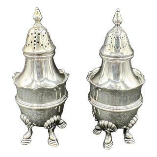 A Pair of Gorham Sterling Silver Salt & Pepper Shakers For Sale