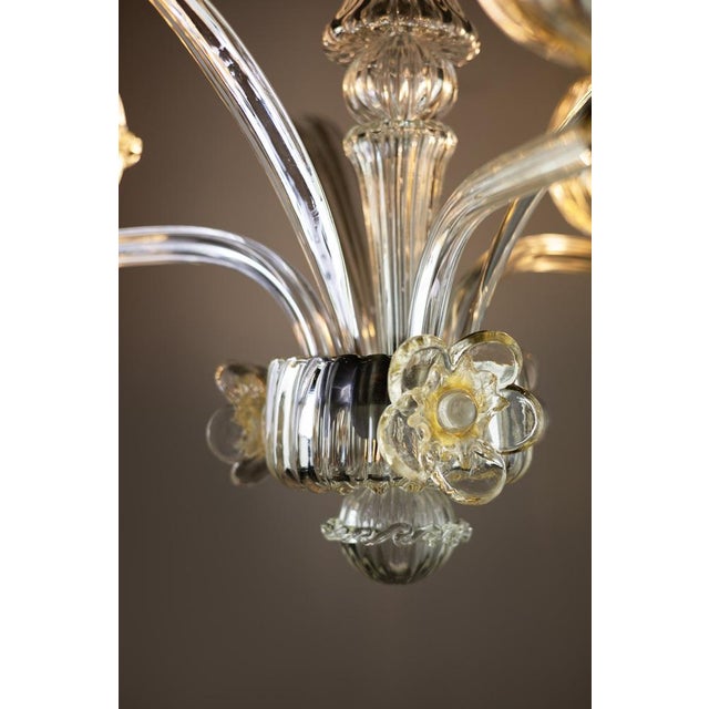 Art Deco Murano Glass Chandelier from Barovier & Toso, 1940s For Sale - Image 7 of 14