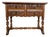 19th Century Catalan Spanish Carved Walnut Console Sofa Table, Four Drawers For Sale