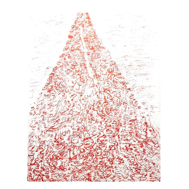 Red Henri Michaux - Original Zinchograph 1958 For Sale - Image 8 of 8