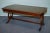 Large Vintage Hunter Green Leather Topped Coffee Table For Sale - Image 4 of 17