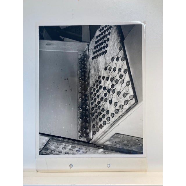 1970s Architectural Black and White Original Photo 8x10, D. 1972, Beams and Girders, Abstract Reality For Sale - Image 5 of 5