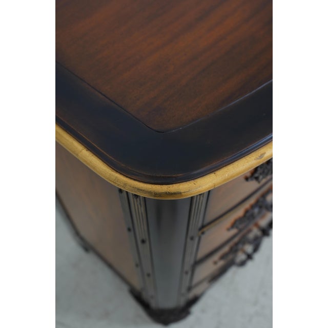 Wood Monumental French Louis XV Style Commode Chest For Sale - Image 7 of 17