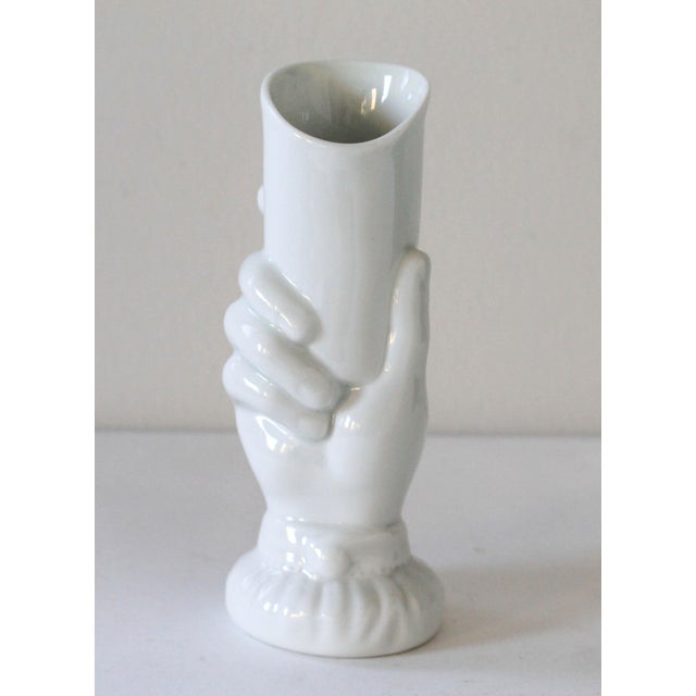 Vintage Limoges, France White Porcelain Hand Vase Chairish