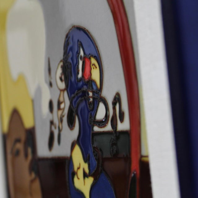 Joan Miró Vintage Joan Miro Enamel Artwork "Dutch Interior Ii" For Sale - Image 4 of 9