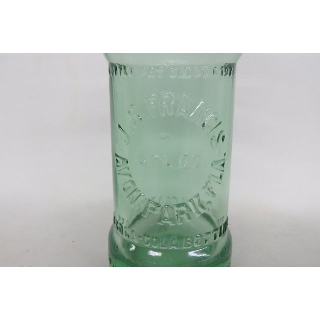 1920s Coca Cola Bottle by J S Francis Bottling Company 1920s Usa Green Glass 4493b For Sale - Image 5 of 12