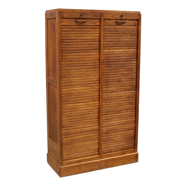 Vintage Filing Cabinet in Oak, 1930s For Sale