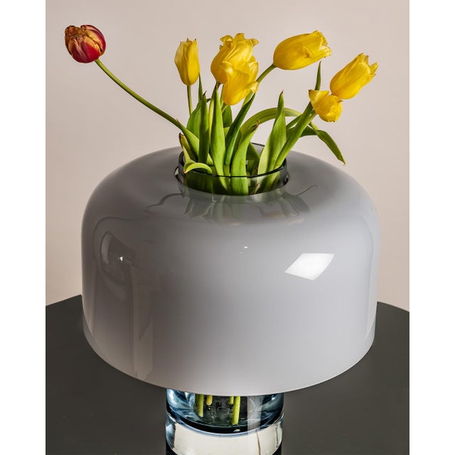 Exceptional murano glass table lamp, model lt226, designed by carlo nason for av mazzega in italy, circa 1970s. a piece...