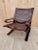 Brown Mid Century Modern Danish Rosewood Siesta Chair by Ingmar Relling Newly Reupholstered in Cowhide For Sale - Image 8 of 9