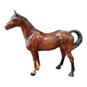 1940s Hubley Cast Iron Thoroughbred Horse Doorstop