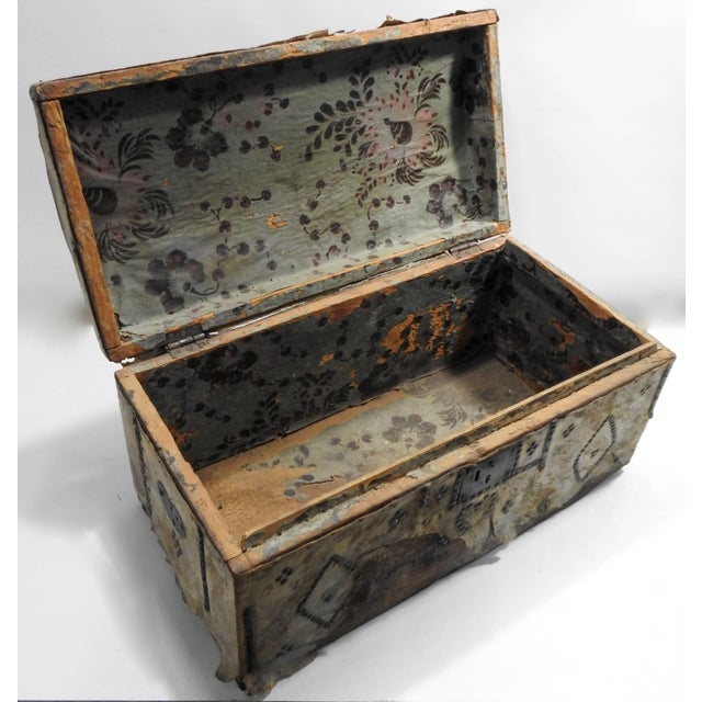 Early 19th Century 19th Century Spanish Colonial Trunk Covered in Hide For Sale - Image 5 of 11