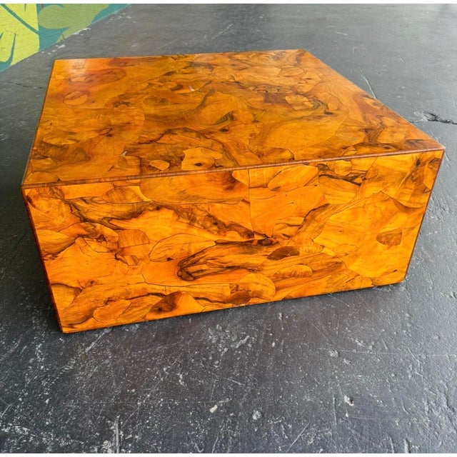 Terrific Italian made coffee table with an impressive burl finish. Great to pair with a number of design schemes and...