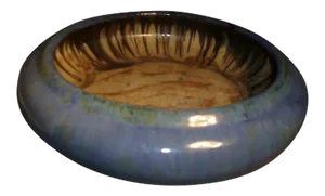 Early 20th Century Arts & Crafts Fulper Pottery Flambe Bulb Pot for Bonsai Planter