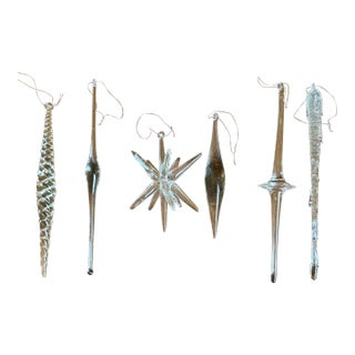 Vintage Gumps Crystal Christmas Holiday Ornaments - Set of 36 For Sale