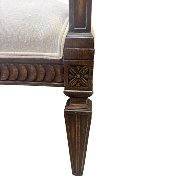 1950s Gorgeous Vintage Regency Style Bench With Neo-Classical Revival Design Detailing. For Sale - Image 5 of 12