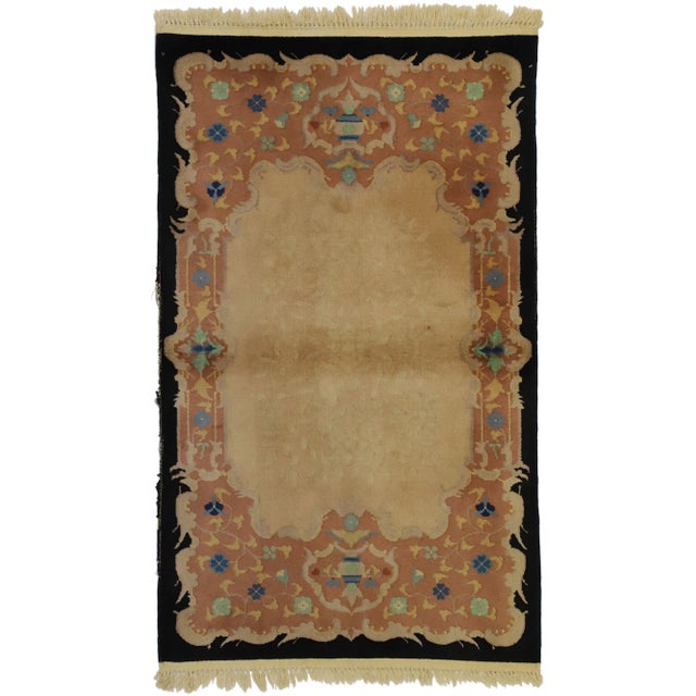 Textile Antique Chinese Art Deco Rug - 03'00 x 04'10 For Sale - Image 7 of 7