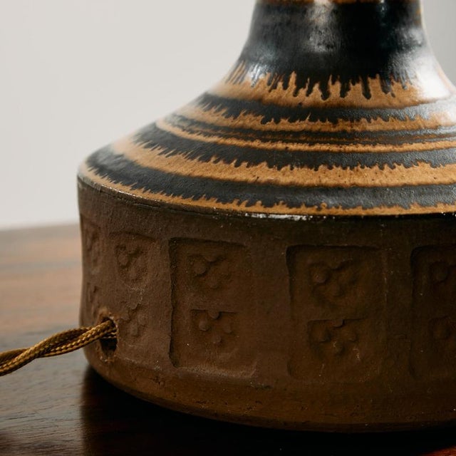 1970s Vintage Ceramic Table Lamp by Per Engstrøm, 1970s For Sale - Image 5 of 9