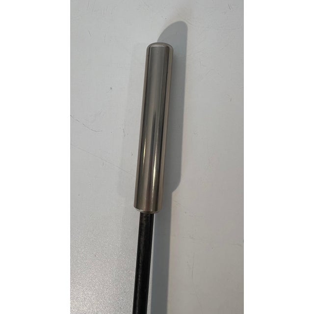 Black and Chrome Lacquered Fireplace Tools on Stand For Sale - Image 12 of 12